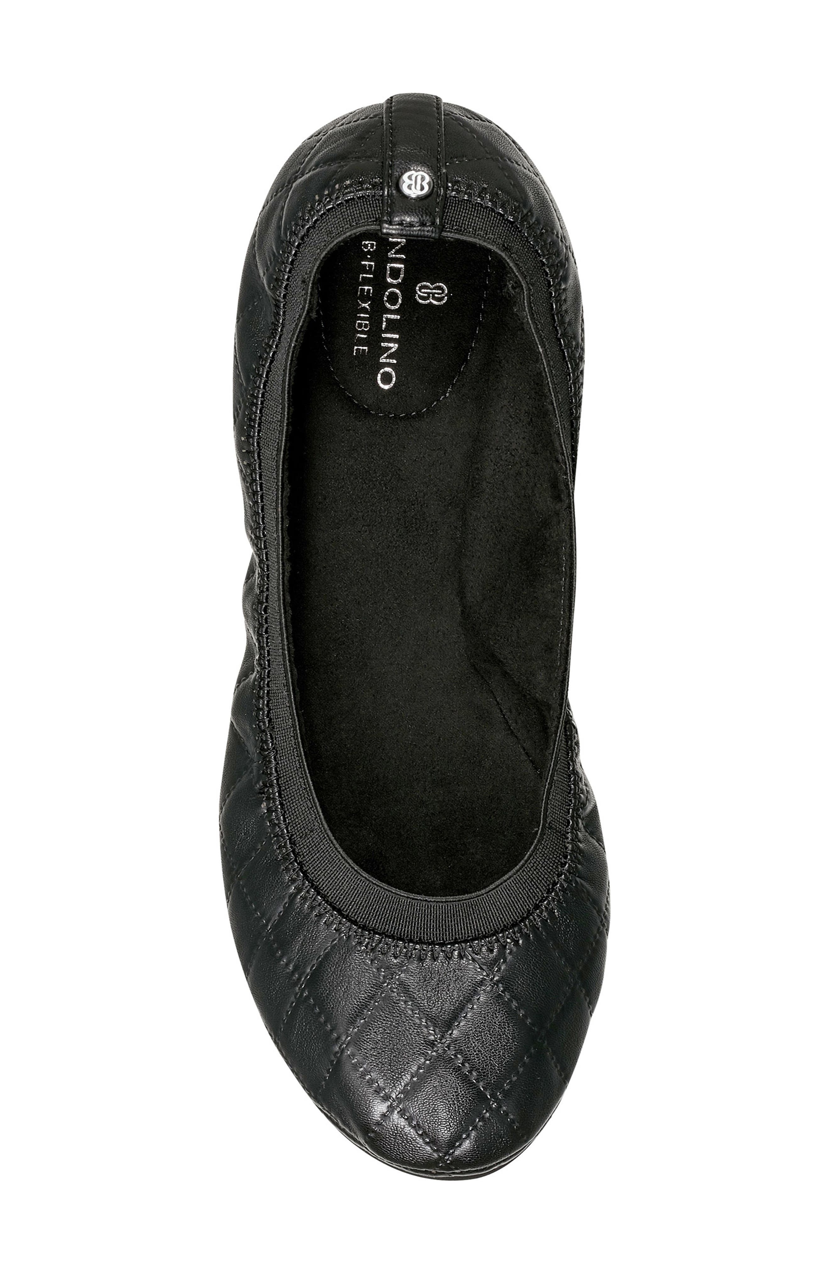 Bandolino Edition Quilted Ballet Flat, Alternate, color, Black