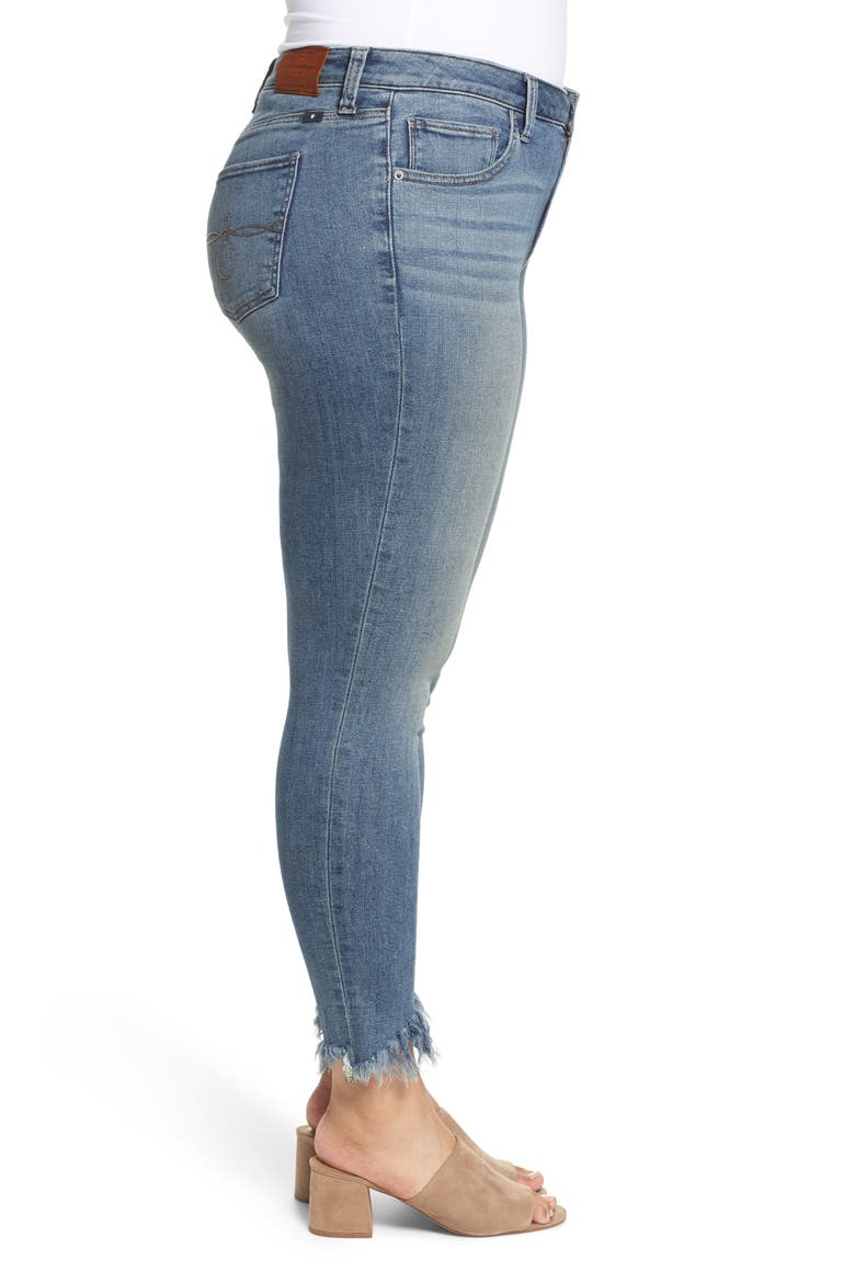Ginger Fringed Hem Skinny Jeans, Alternate, color, THOREAU-P
