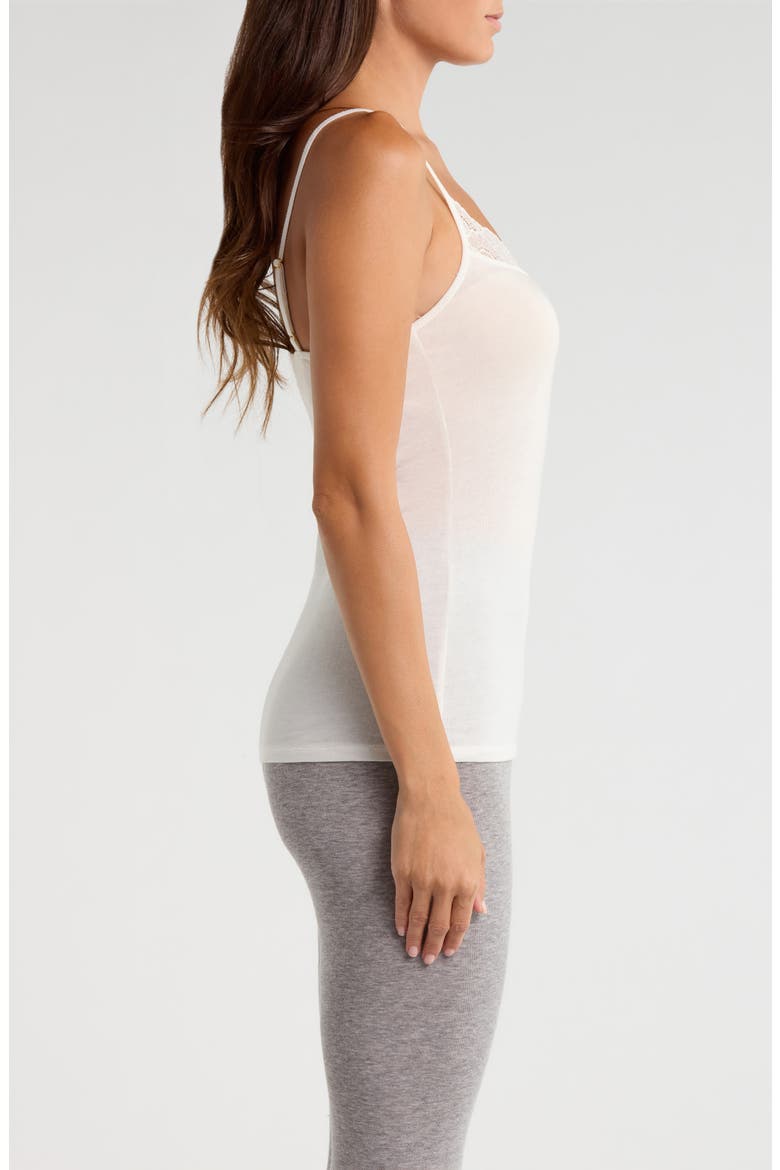 Luxe Lace Trim Layering Camisole, Alternate, color, IVORY CLOUD