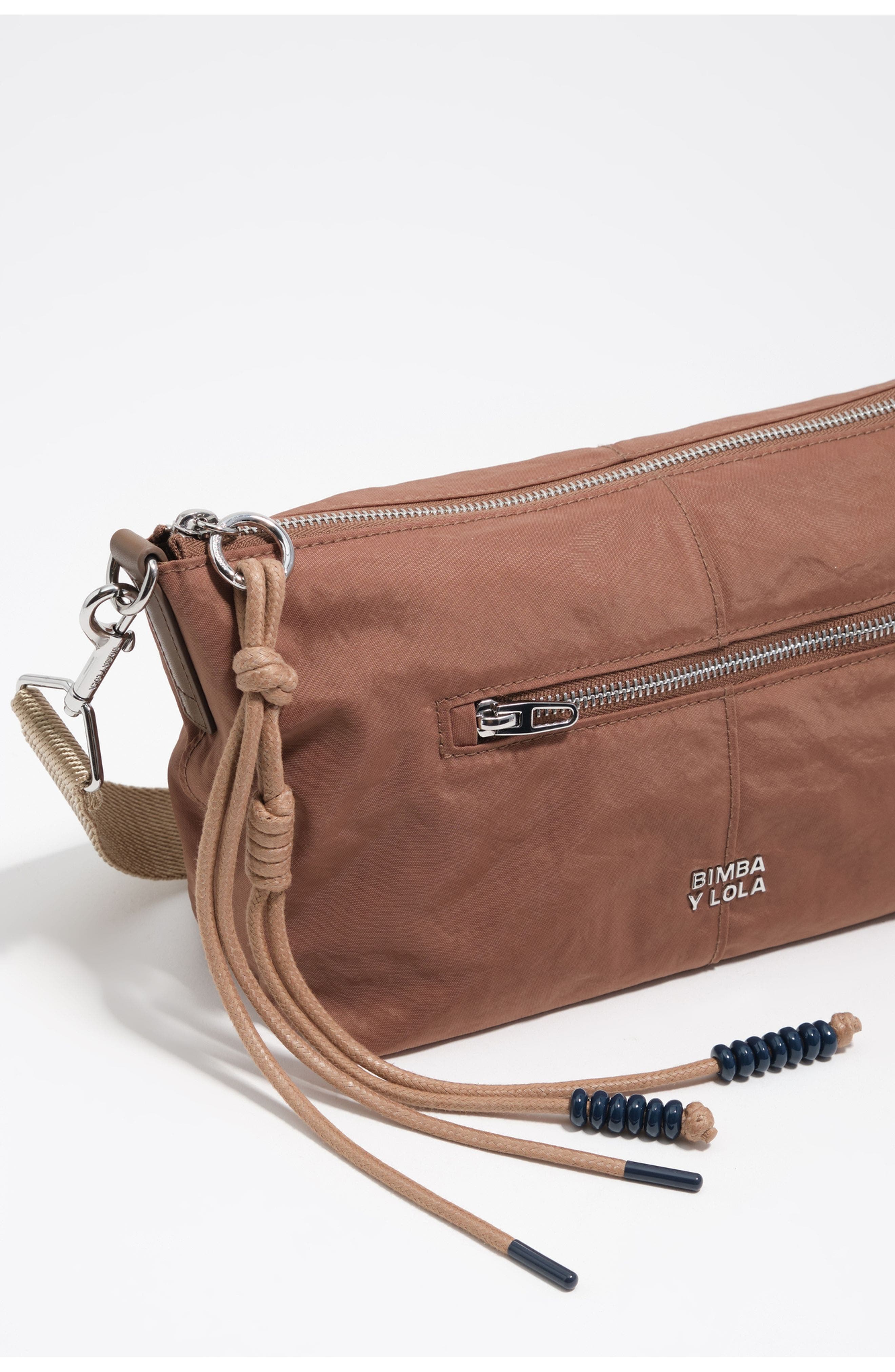 Nylon Trapecio Bag, Alternate, color, NOUGAT