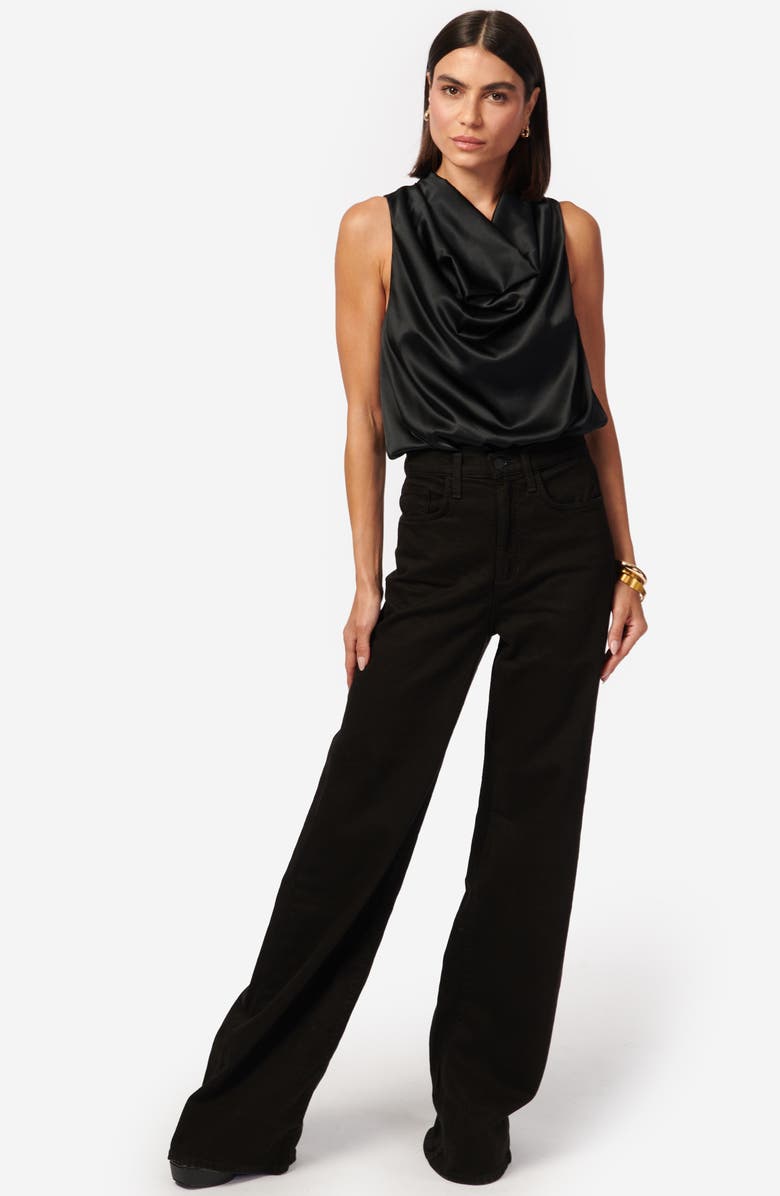 CAMI NYC Noreen Draped Silk Bodysuit, Alternate, color, 