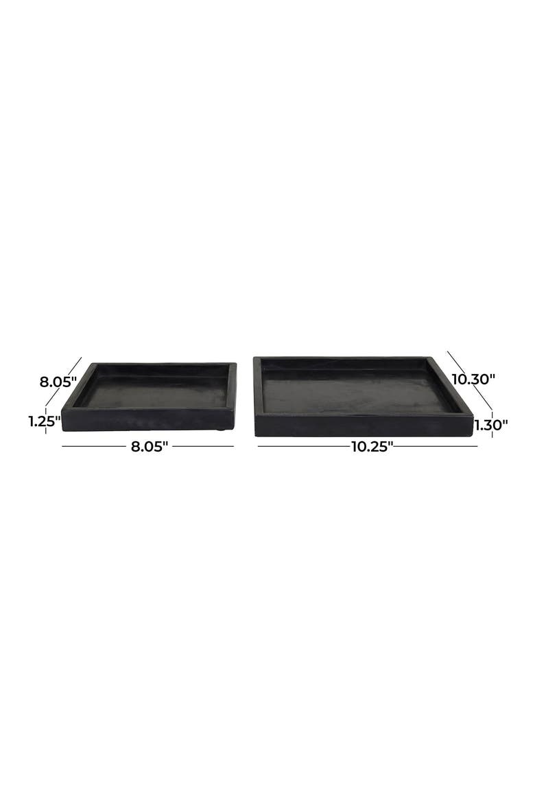 Set of 2 Marble Trays, Alternate, color, BLACK