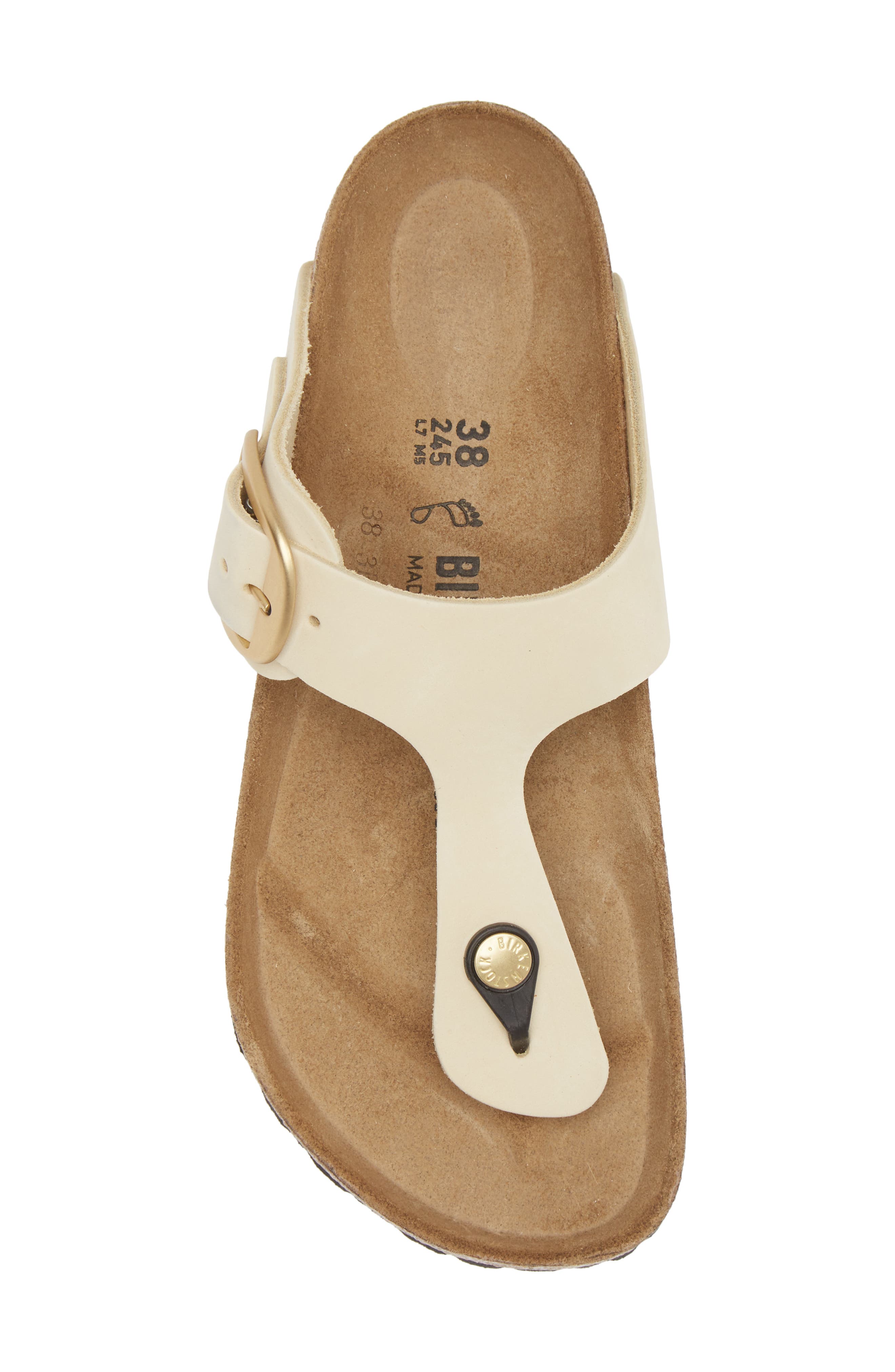Gizeh Big Buckle Sandal - Discontinued, Alternate, color, BEIGE