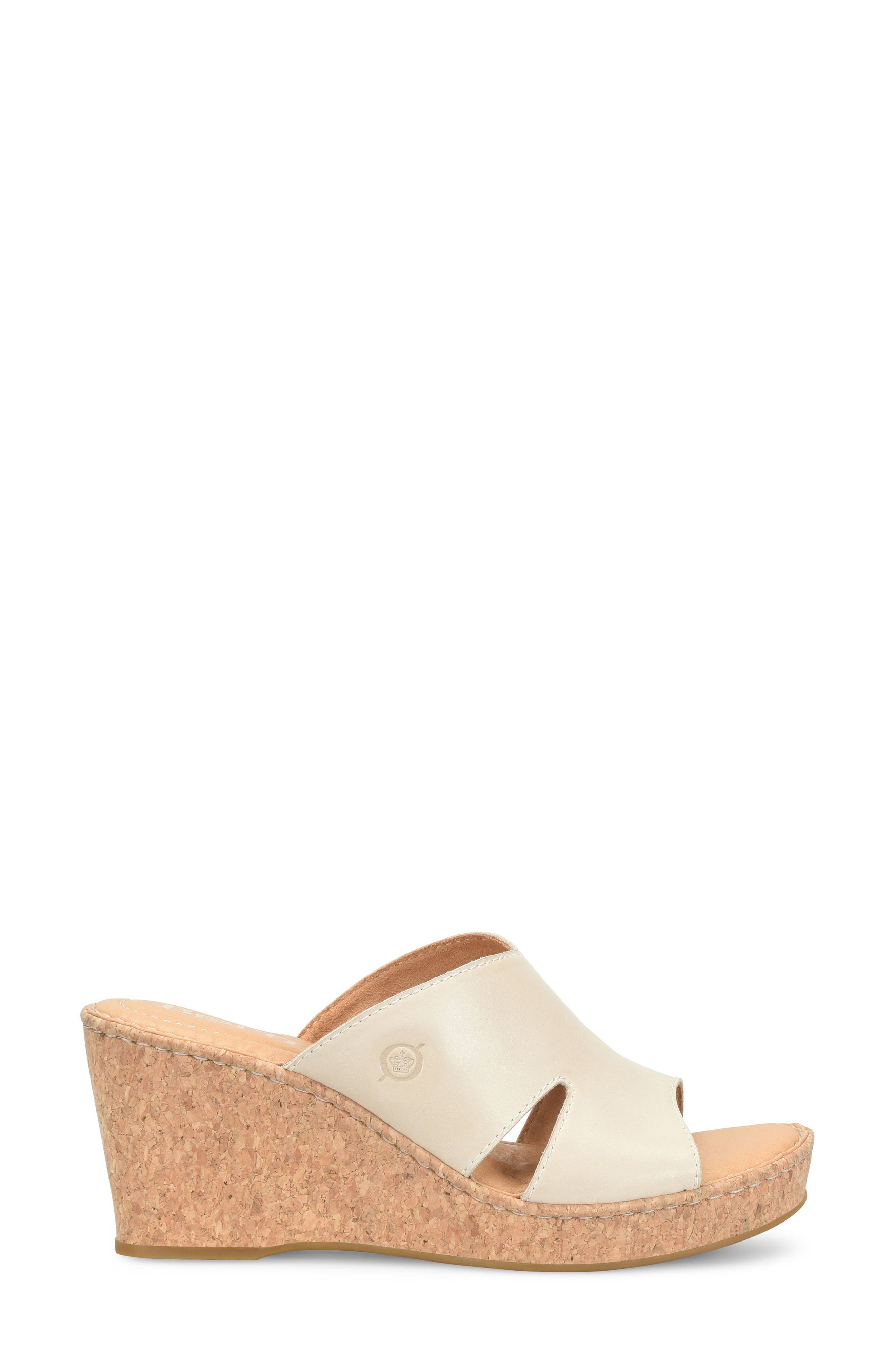 Børn Sorine Platform Wedge Sandal, Alternate, color, Cream Leather