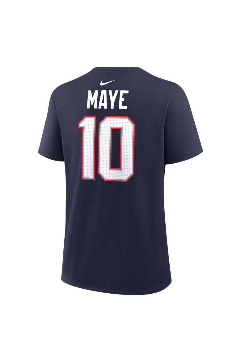 Women's Nike Drake Maye Navy New England Patriots Name & Number T-Shirt, Alternate, color, Navy