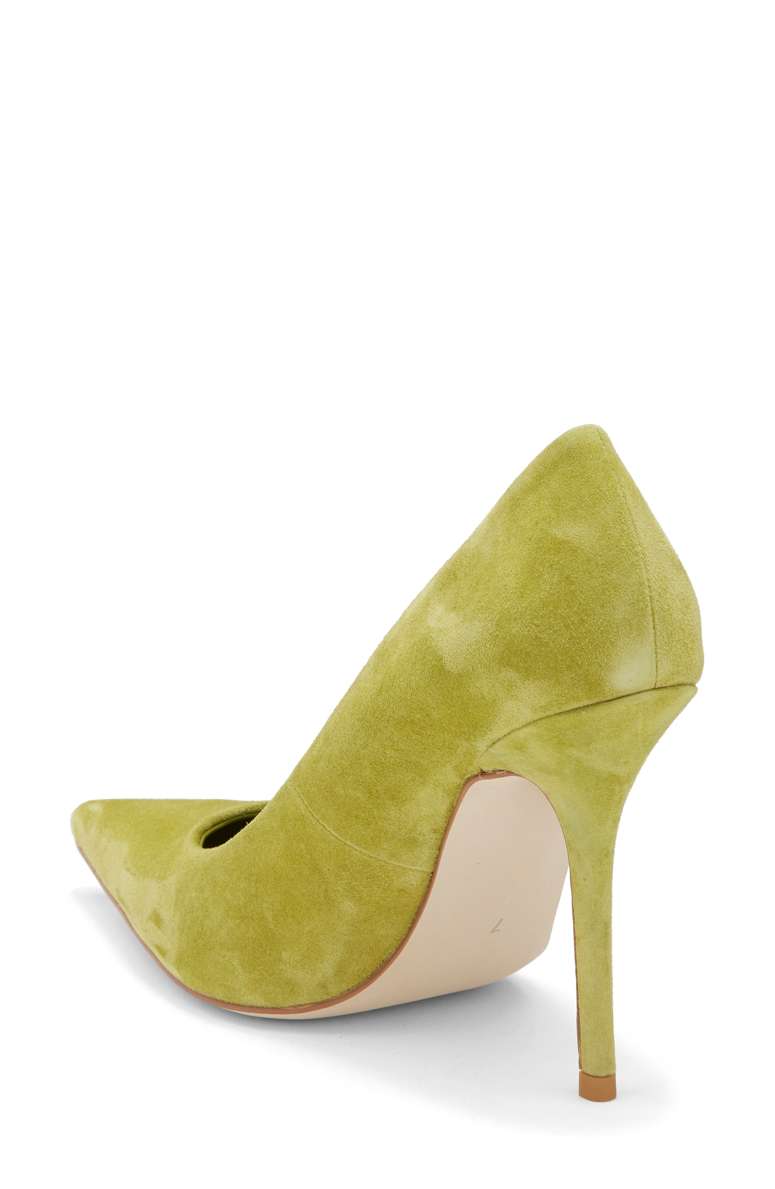 Pointed Toe Pump, Alternate, color, CHARTREUSE SUEDE