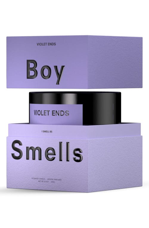 Boy Smells Violet Ends Boxed Glass Candle In Black