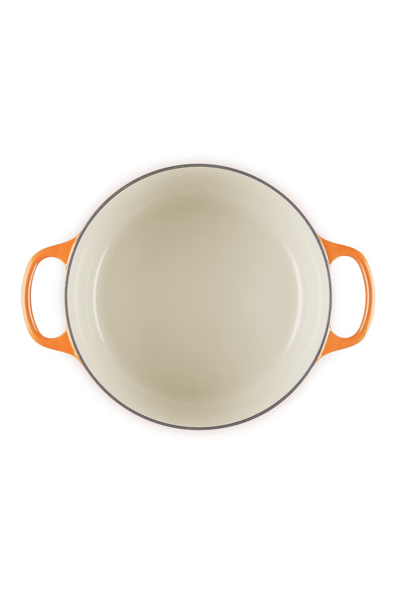 Signature 4.5-Quart Round Enamel Cast Iron Dutch Oven, Alternate, color, FLAMME DOREE