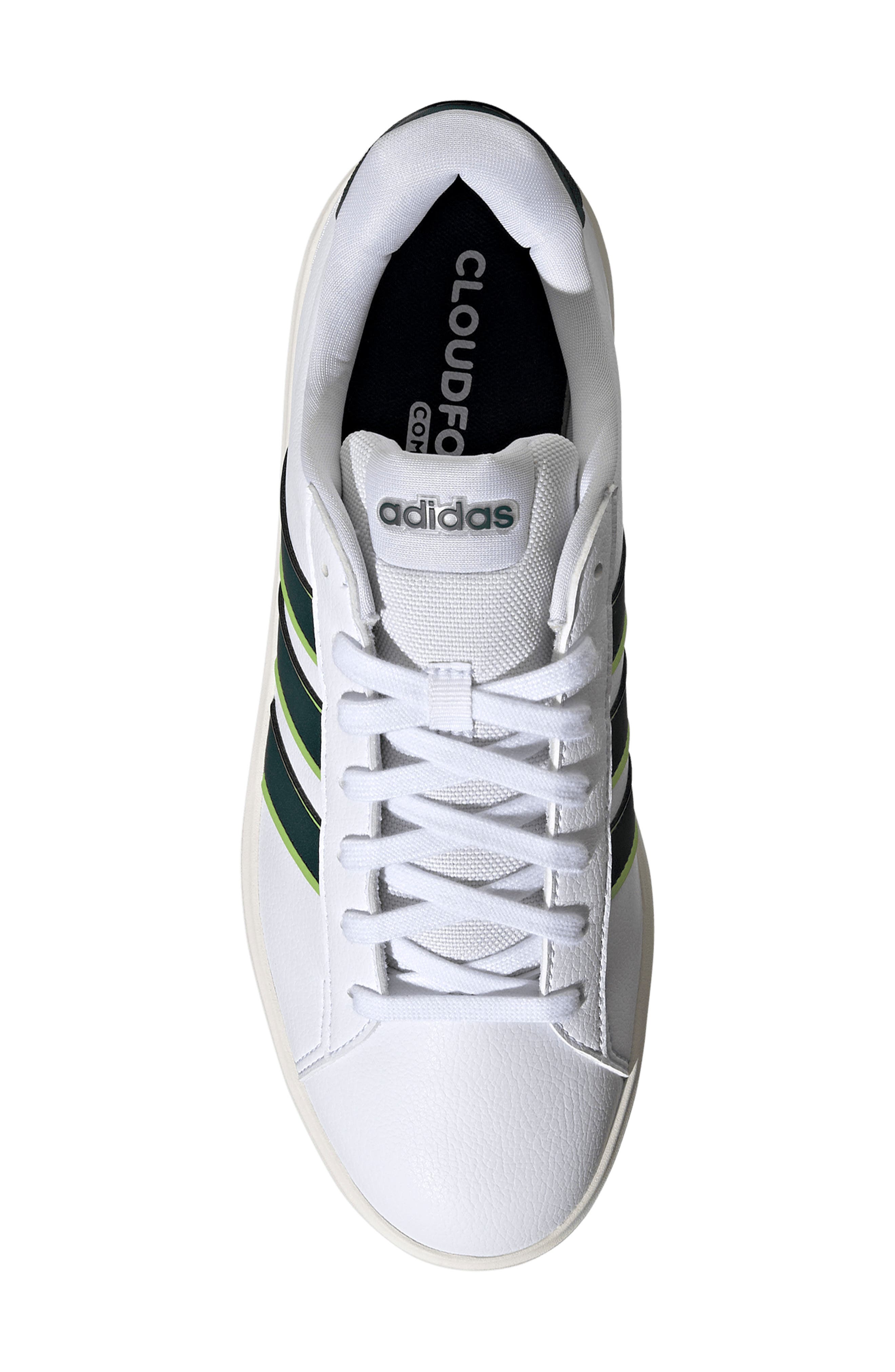 adidas Grand Court 3-0 Sneaker, Alternate, color, Ftwr White/ Ivy/ Solar Slime