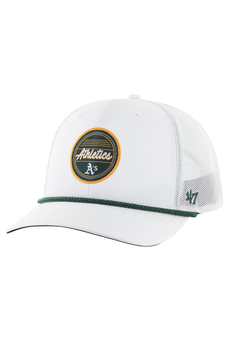 Men's '47 White Oakland Athletics Fairway Trucker Adjustable Hat, Main, color, White