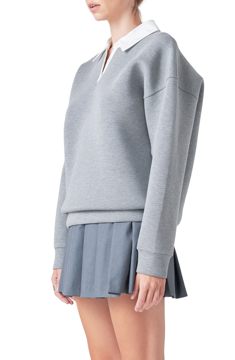 Grey Lab Polo Sweatshirt, Alternate, color, Heather Grey