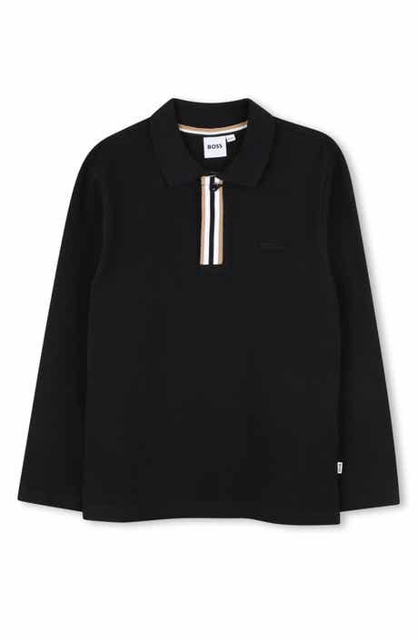 BOSS Kidswear Kids' Long Sleeve Cotton Polo