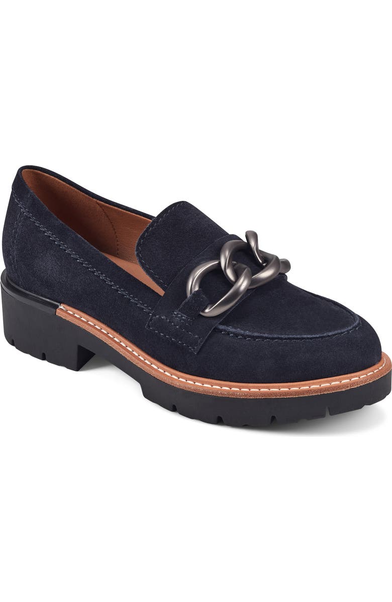 Earth<sup>®</sup> Zalor Moc Toe Loafer, Main, color, Blue
