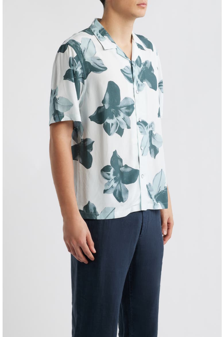 Avery Floral Camp Shirt, Alternate, color, MINT