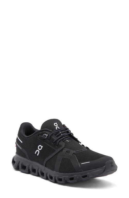 On Cloud 6 Waterproof Sneakers In Black/black