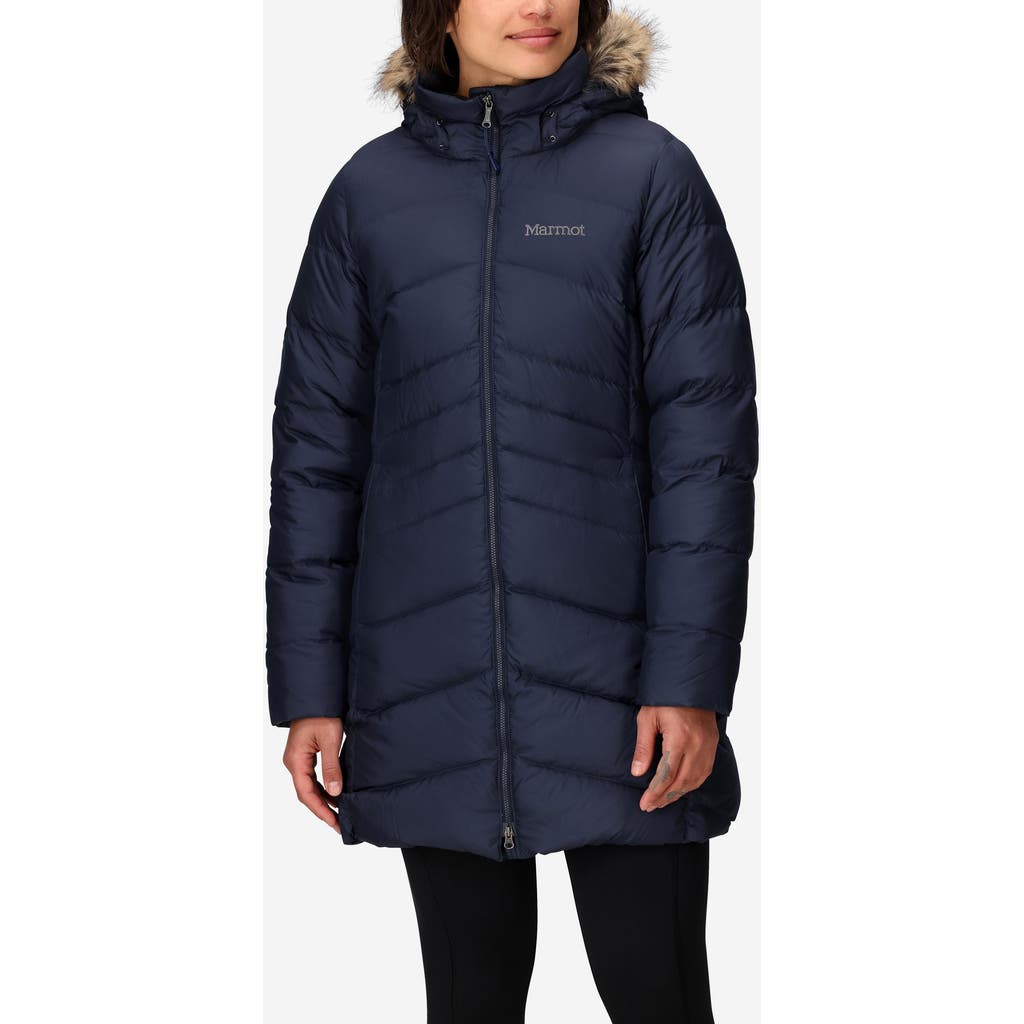 Marmot Montreal 700 Fill Power Down Parka In Blue