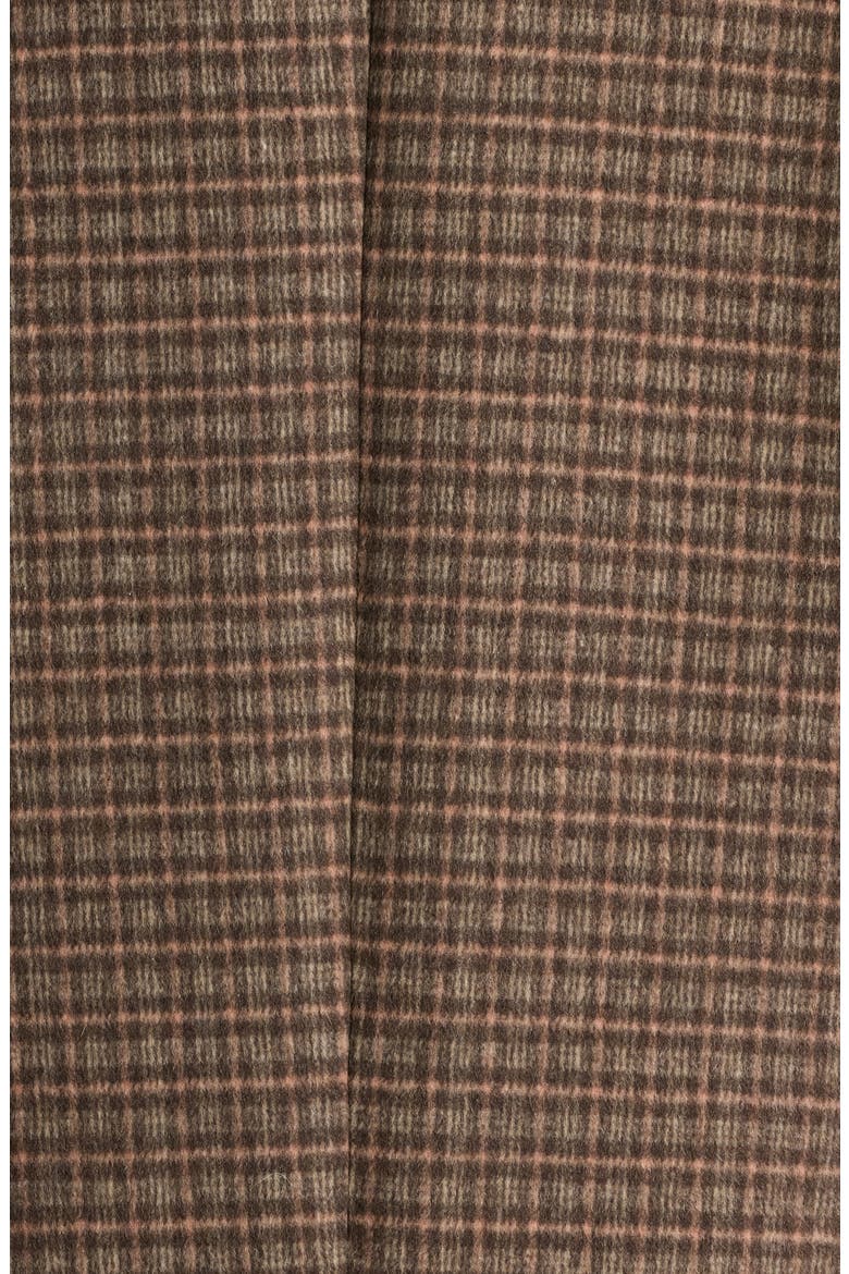 Check Cotton & Wool Coat, Alternate, color, RAIN DRUM
