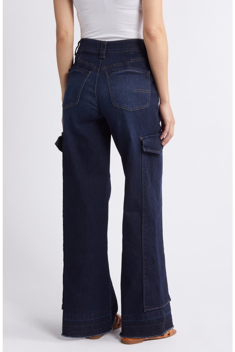 'Ab'Solution Skyrise Wide Leg Cargo Jeans, Alternate, color, DINA