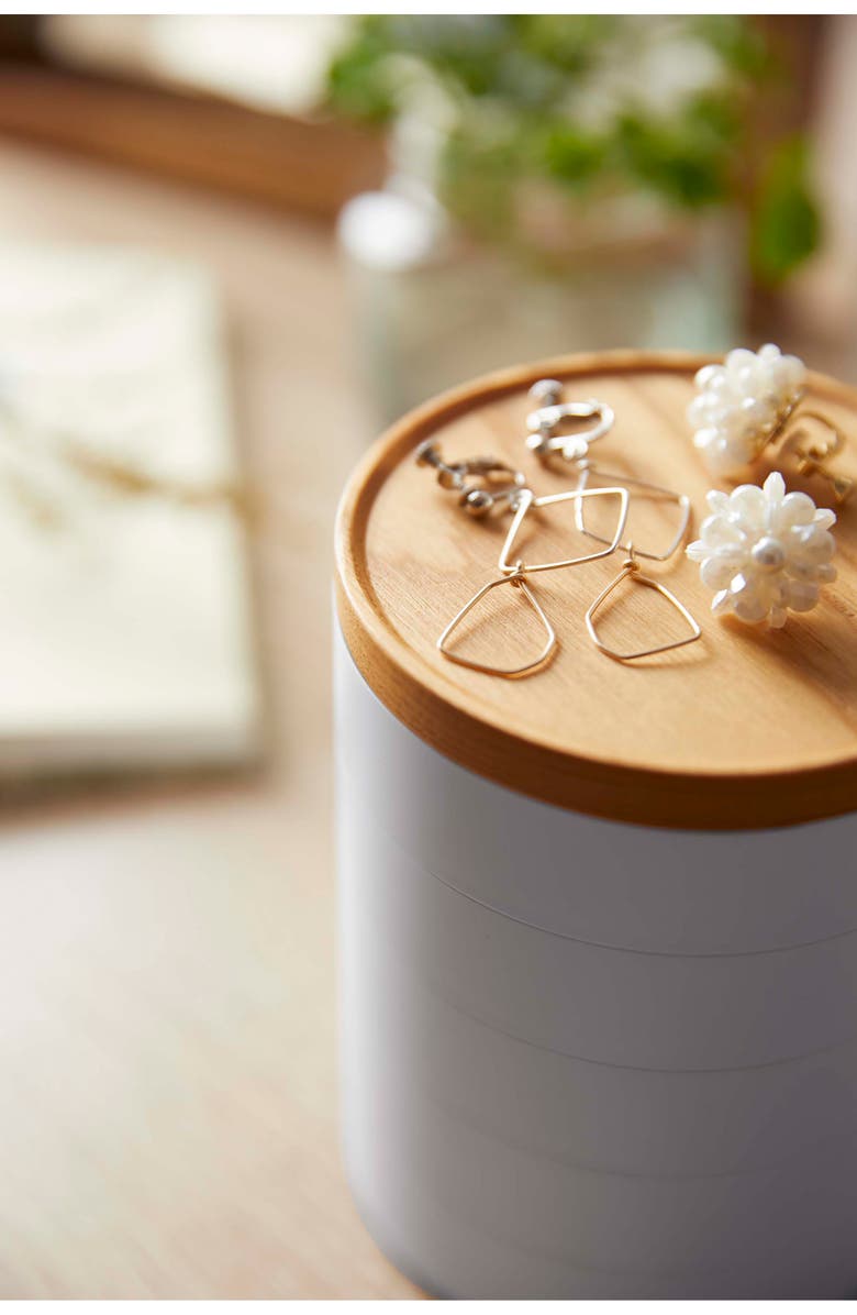 Yamazaki Stacked Jewelry Organizer, Alternate, color, White