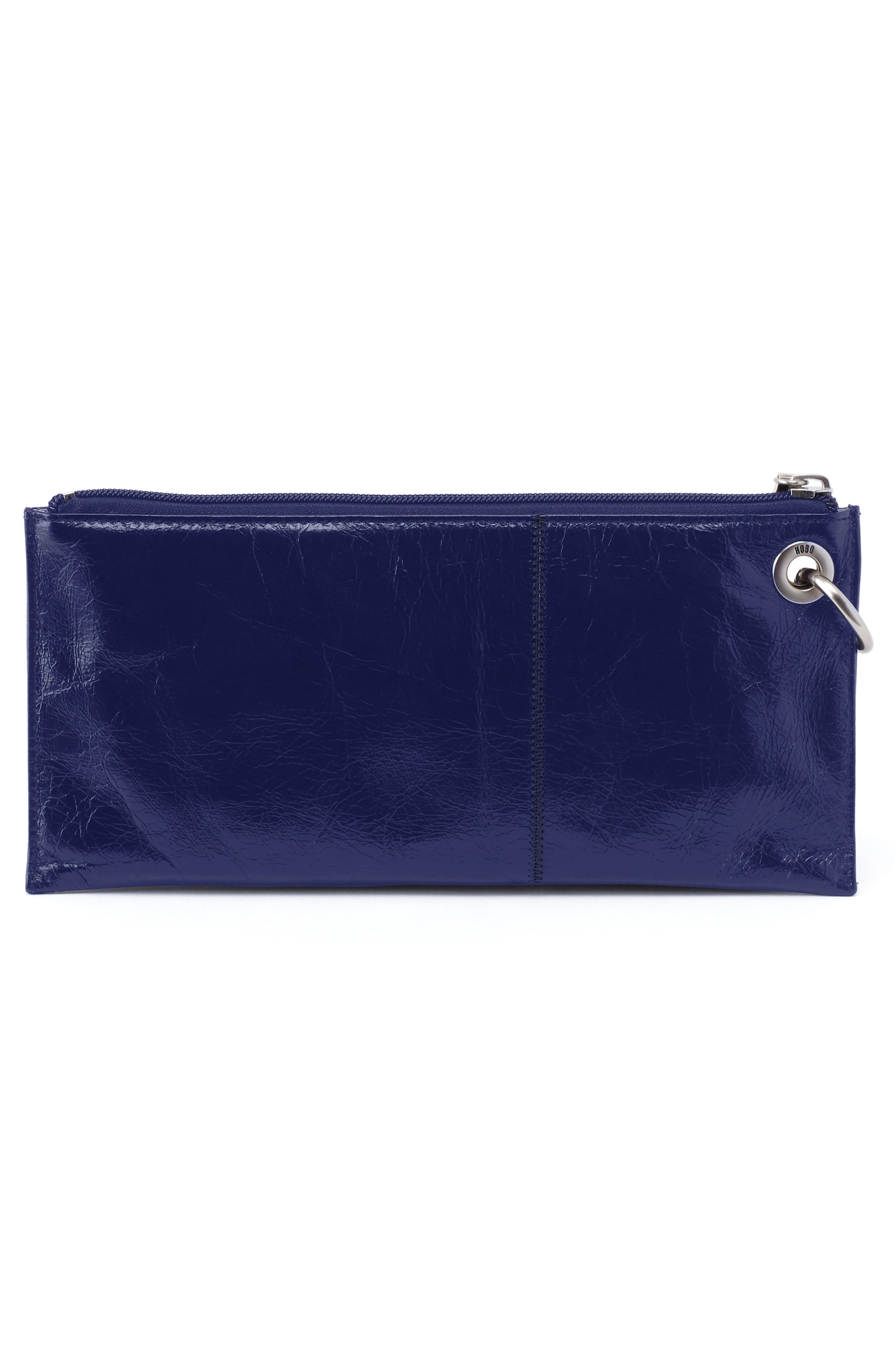 'Vida' Leather Clutch, Alternate, color, WINTER VIOLET