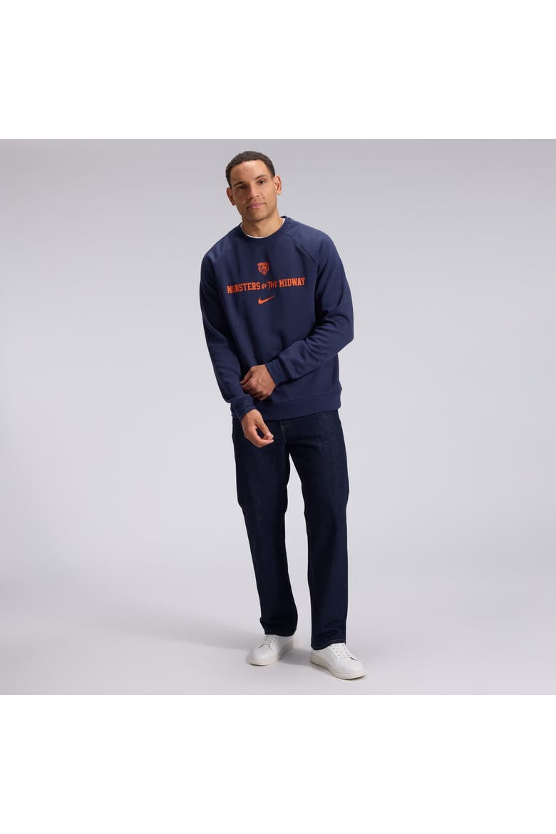 Men's Nike  Navy Chicago Bears 2026 Rivalries Collection Dri-FIT Crew Sweatshirt, Alternate, color, Navy