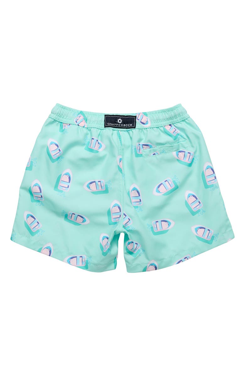 Snapper Rock Kids' Float Your Boat Swim Trunks, Alternate, color,