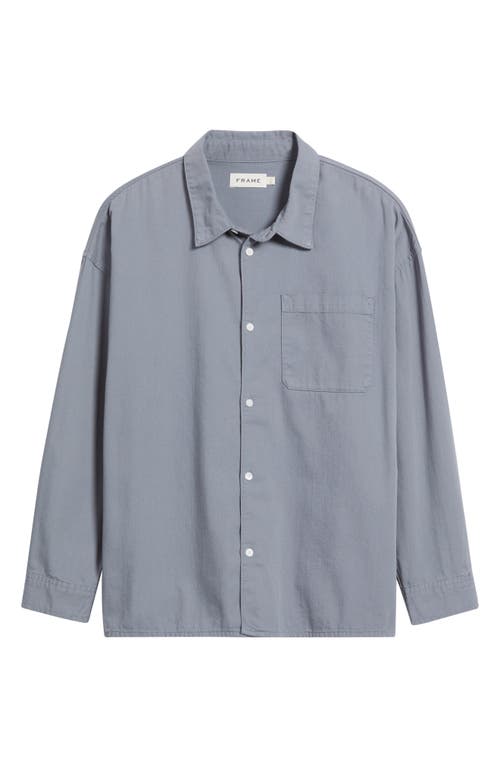 Frame Relaxed Fit Denim Button-up Shirt In Blue