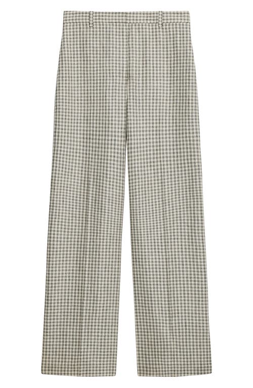 Theory Check Linen Blend Pants
