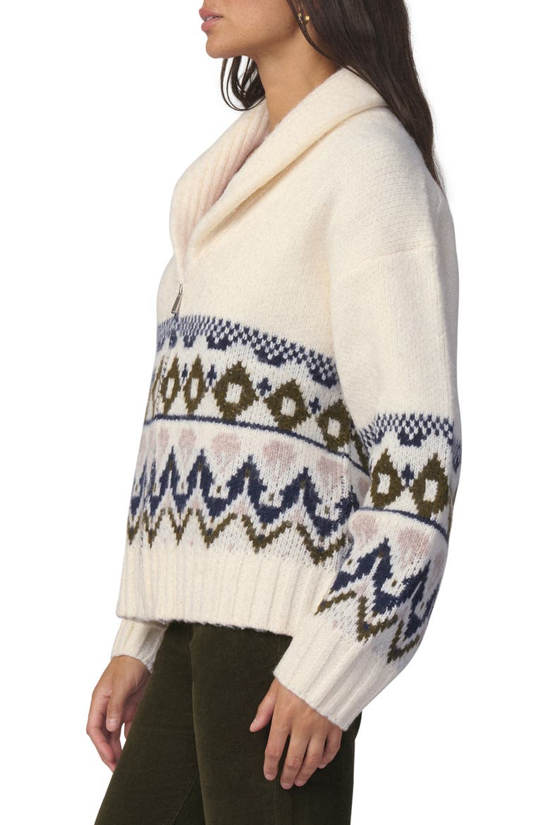 The Inga Fair Isle Cardigan, Alternate, color, ECRU MUTI FAIR ISL