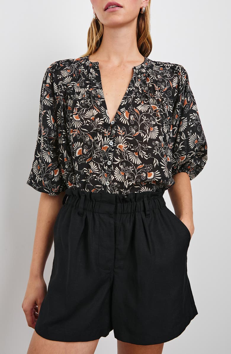 Rails Casset Puff Sleeve Top, Main, color, 