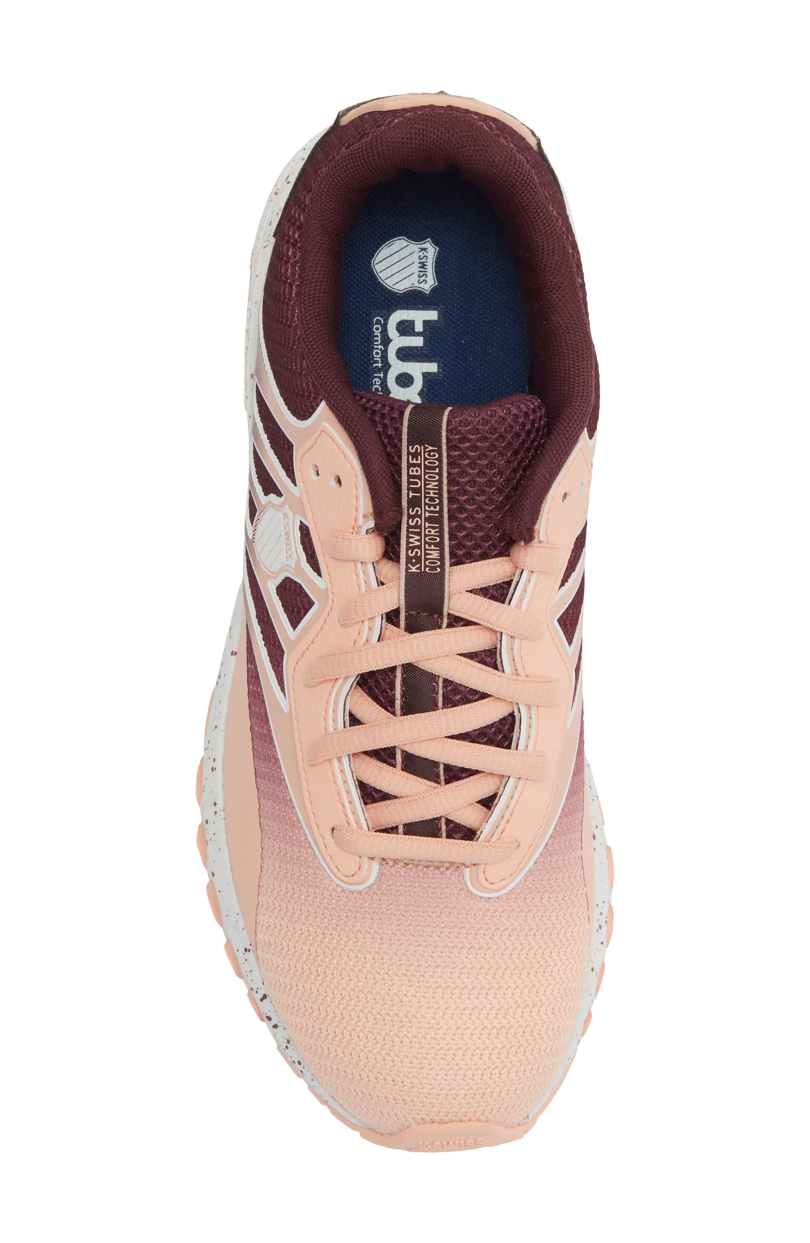 K-Swiss Tubes Sport Running Shoe, Alternate, color, Peach/ Fig/ White