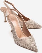 Prologue Shoes Johanna Slingback Embellished Stiletto Pump