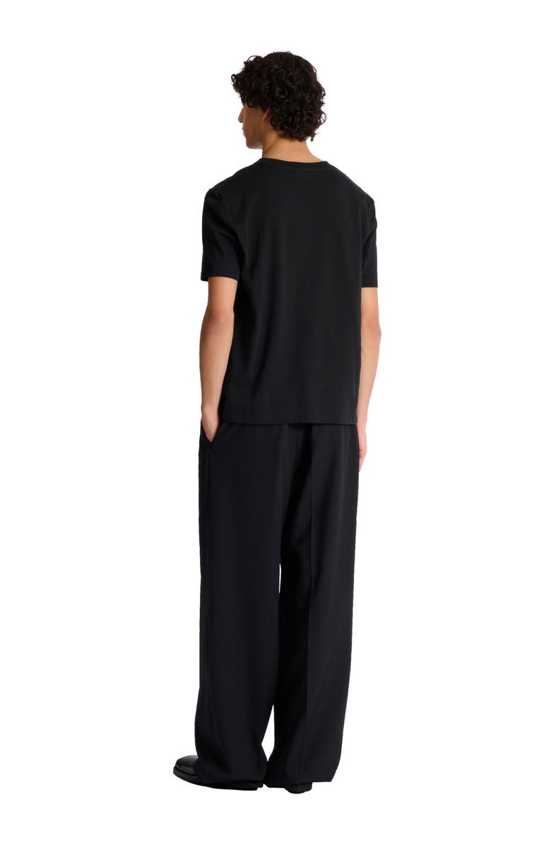 Balmain Embroidered Balmain Paris T-shirt, Alternate, color, Black