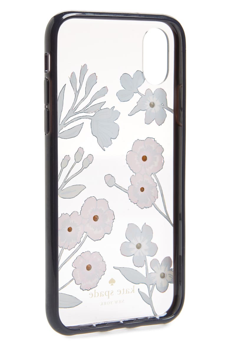 jeweled meadow iPhone X/Xs case, Alternate, color, CLEAR MULTI