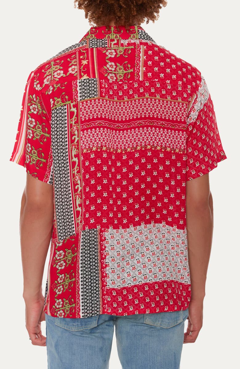 Raga Floral Short Sleeve Button-Up Shirt, Alternate, color,