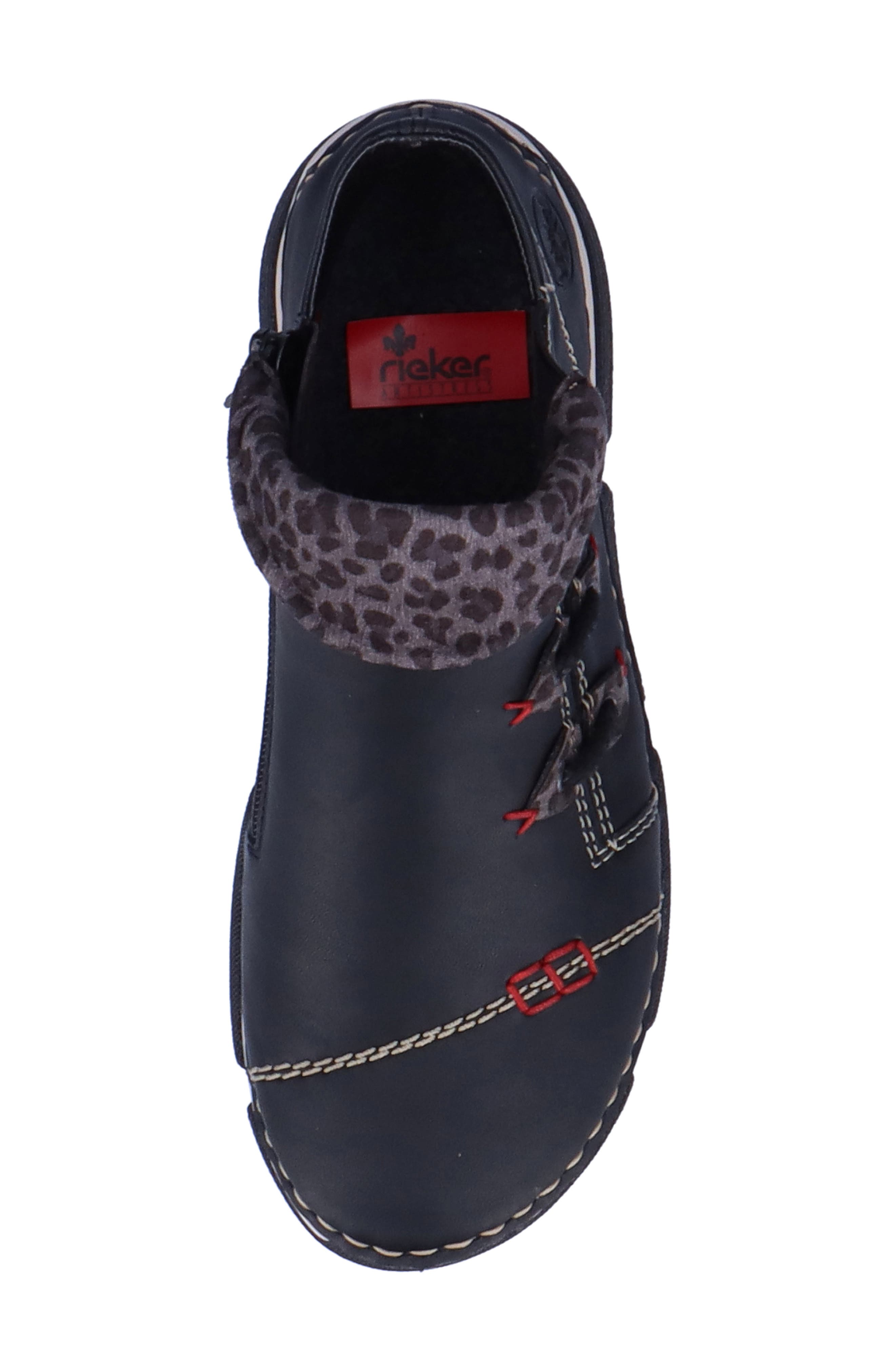 Rieker Angela Sneaker, Alternate, color, Schwarz/ Leo-Grey