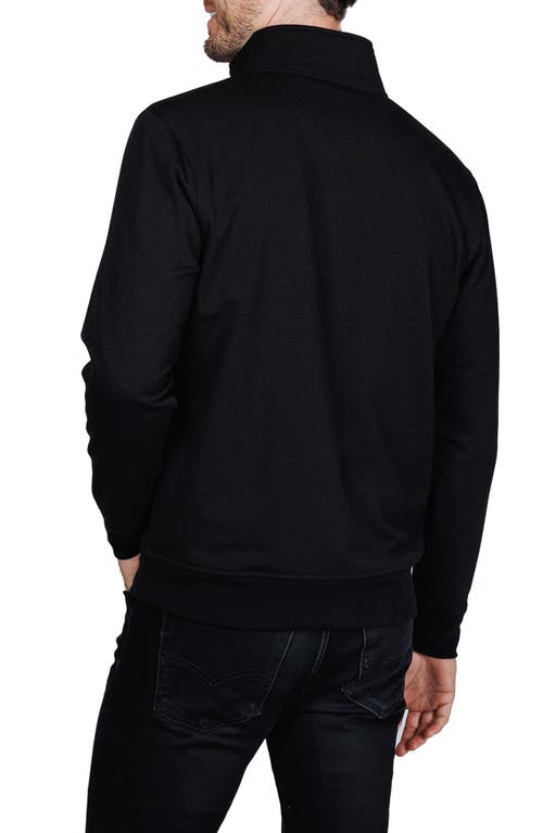 Tailorbyrd Fleece Quarter Zip Jacket In Blue