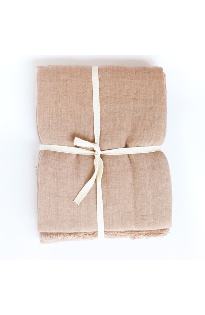 Creative Women Stone Washed Linen Tablecloth, Alternate, color, Blush