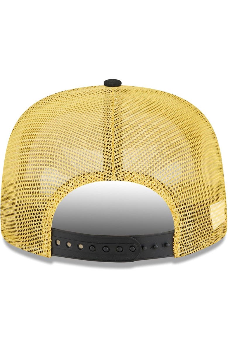 New Era Men's New Era Black Pittsburgh Steelers Script Logo Golfer 9FIFTY Snapback Hat, Alternate, color, 