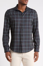 DENIM AND FLOWER Plaid Button-Up Shirt