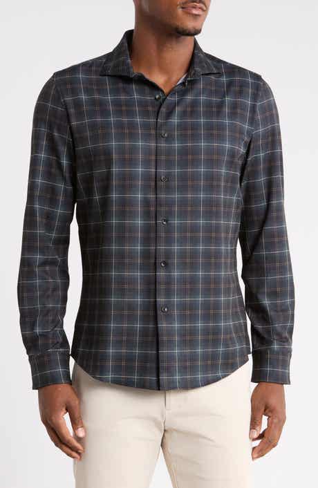 Plaid Button-Up Shirt