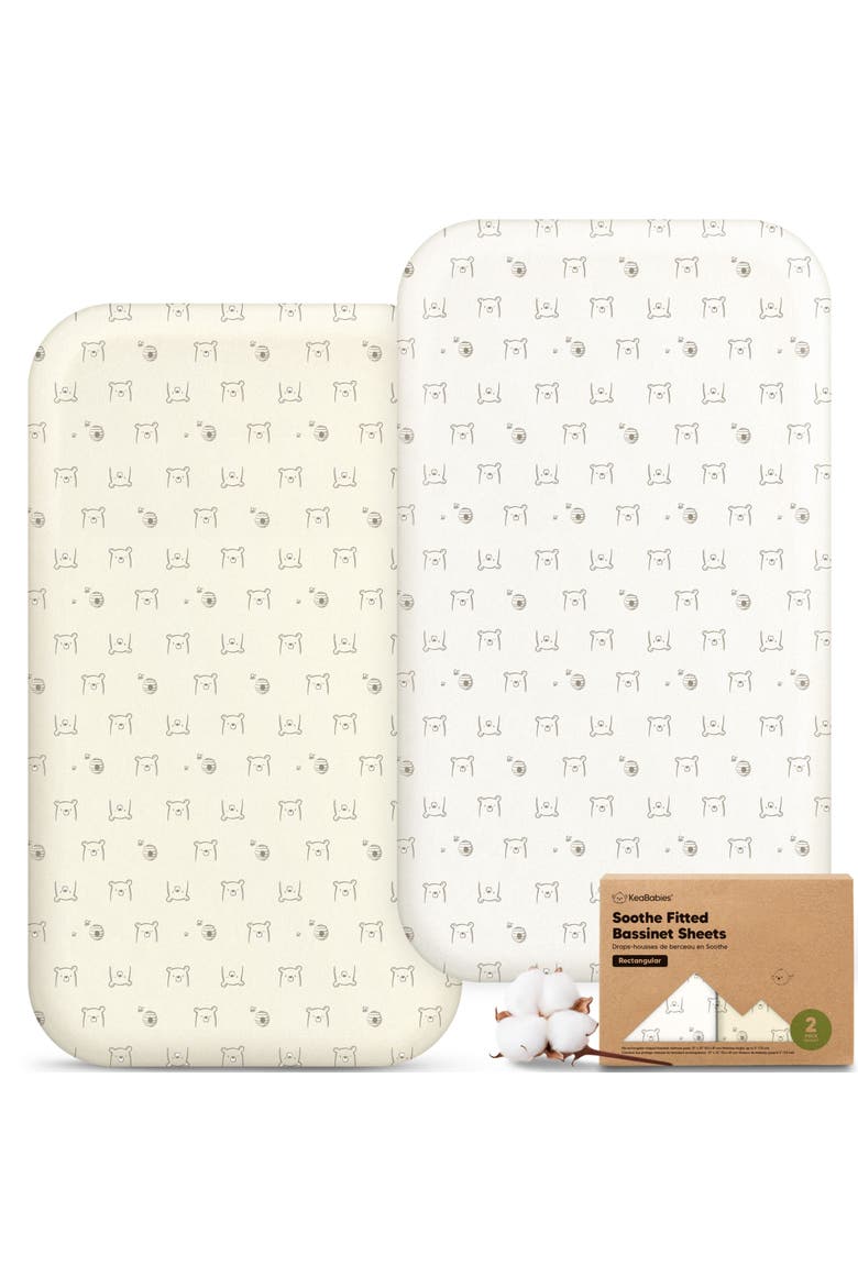 2-Pack Soothe Fitted Bassinet Sheets, Main, color, Bumble Bear