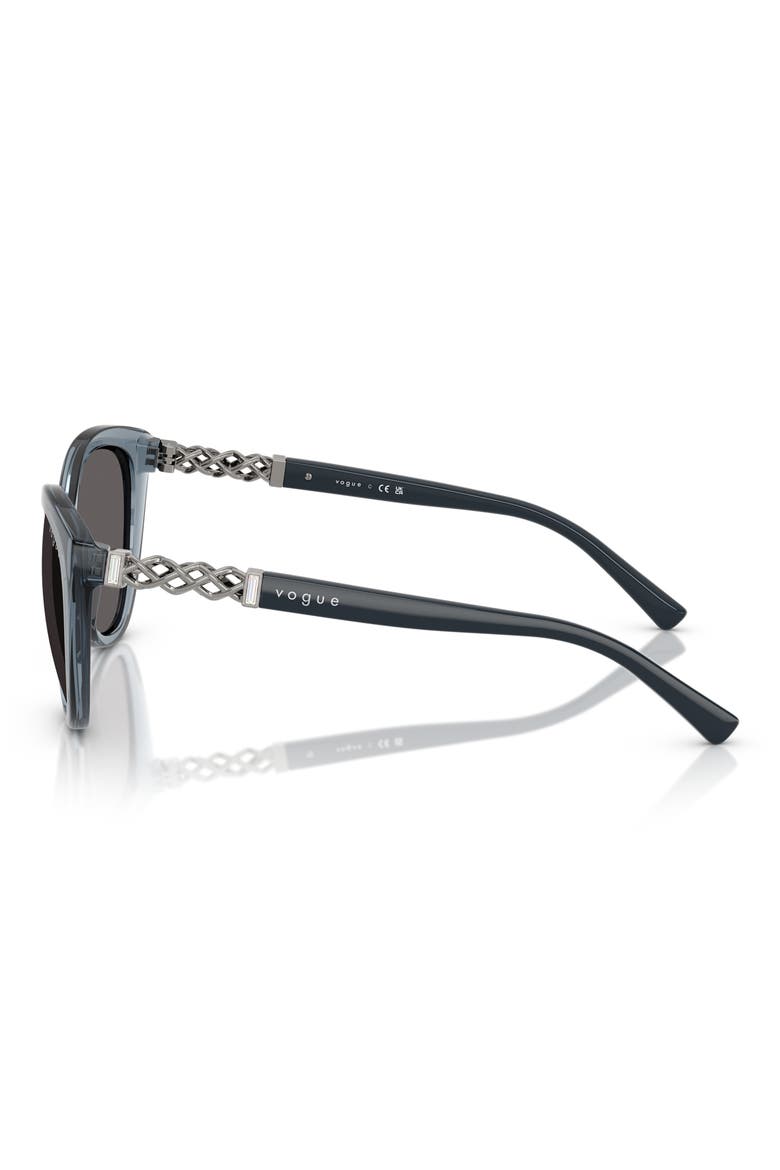 53mm Cat Eye Sunglasses, Alternate, color, BLUE