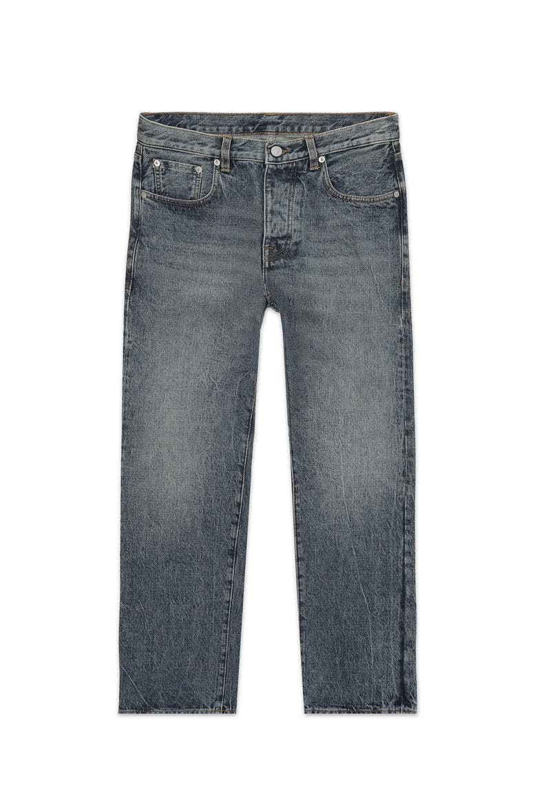 Selvedge Denim Five Pocket Jeans, Main, color, Stone Wash