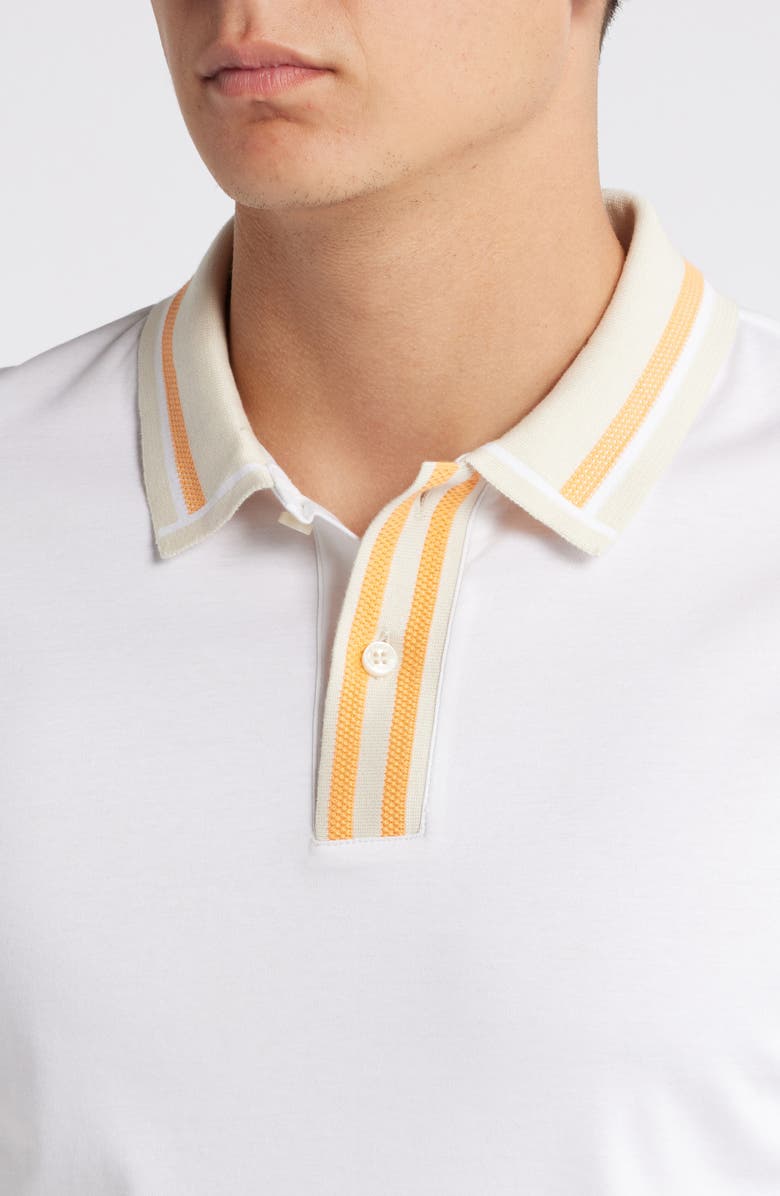 BOSS Phillipson Cotton Polo, Alternate, color, White