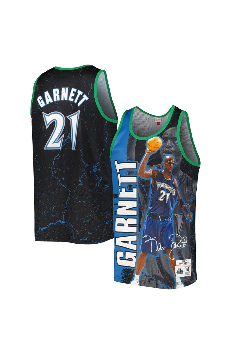 Mitchell & Ness Men's Mitchell & Ness Kevin Garnett Black Minnesota Timberwolves 2003-04 Hardwood Classics Player Burst Tank Top, Main, color, Black