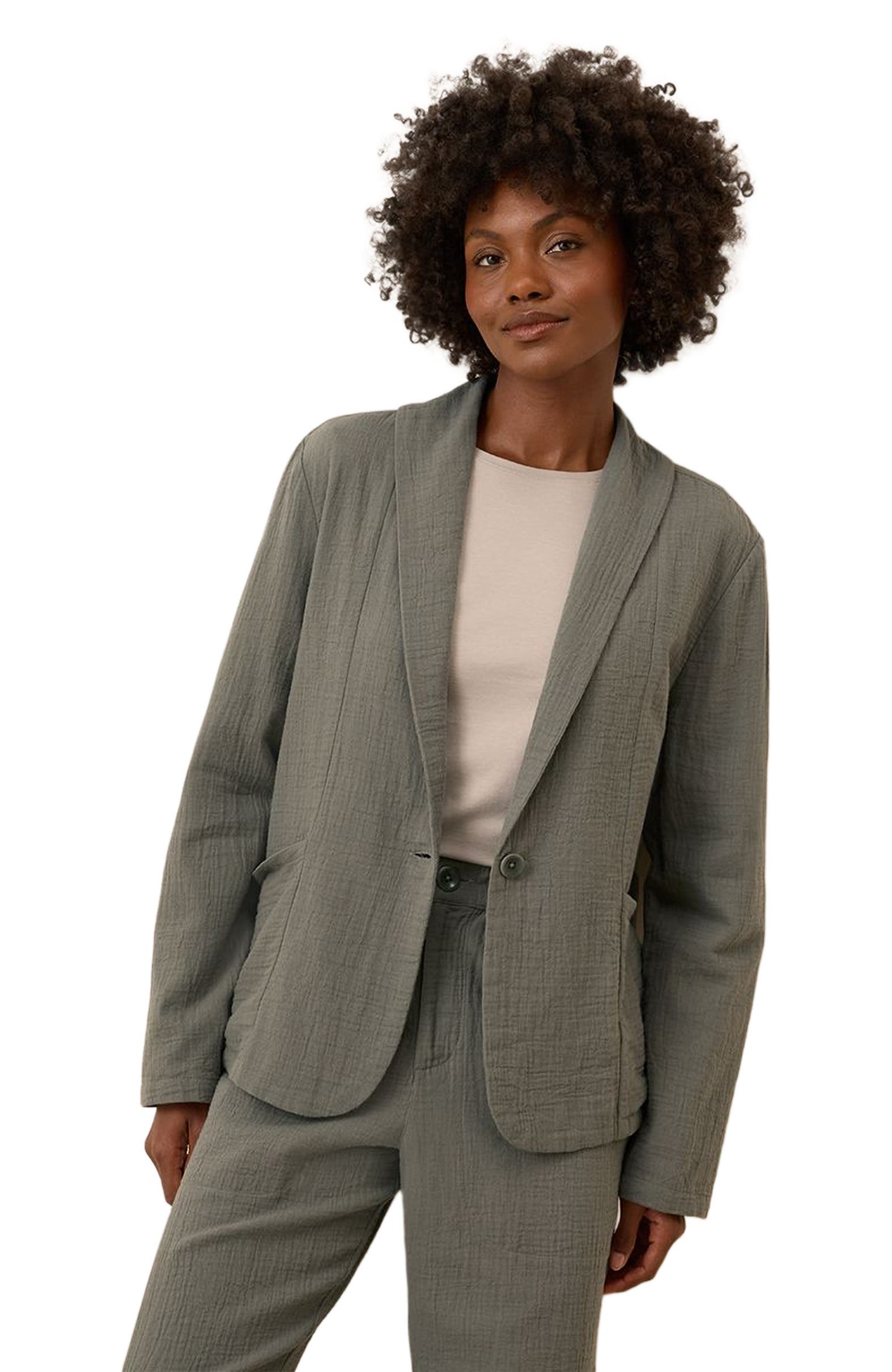 Organic Cotton Coastal Double Gauze Lined Easy Jacket - image 4