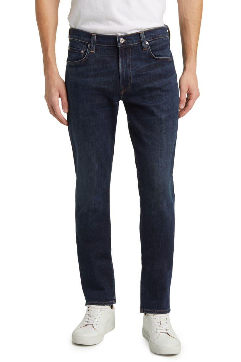 Gage Slim Straight Stretch Cotton & Cashmere Jeans, Main, color, PROSPECT
