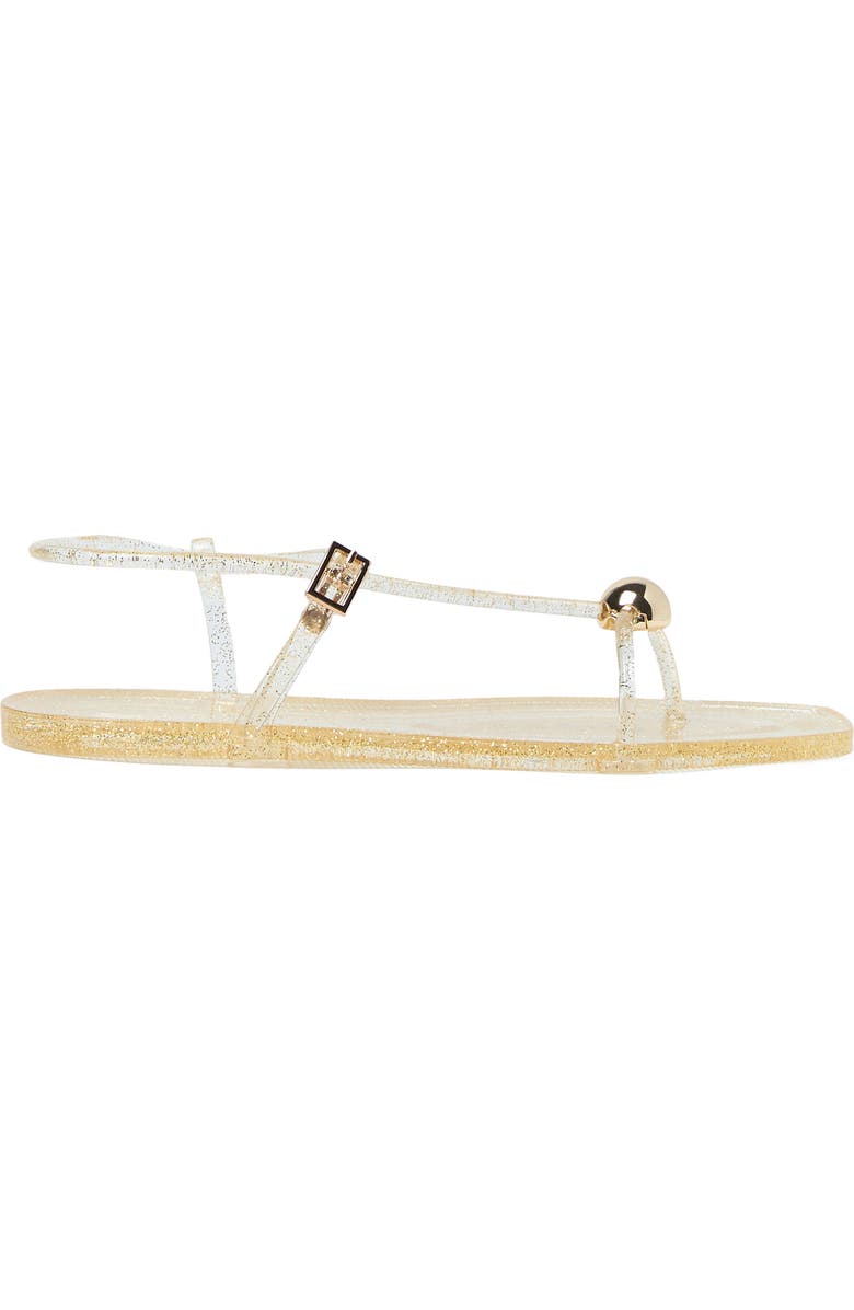 Loeffler Randall Dana Glitter Jelly Sandal, Alternate, color, Champagne