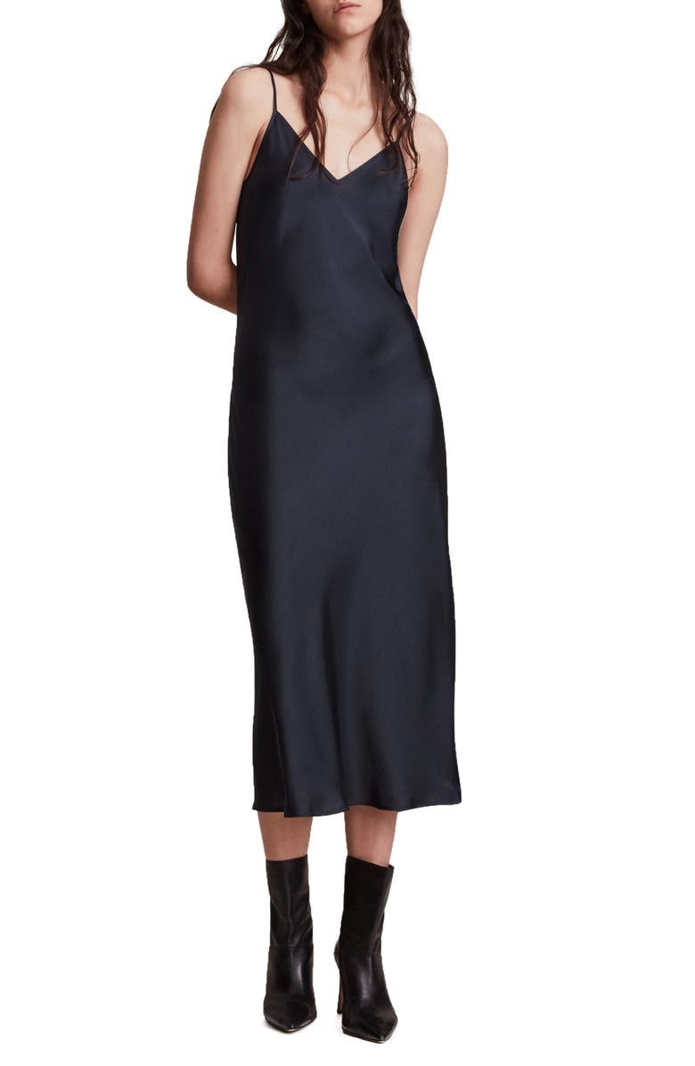 AllSaints Tierny Roll Neck Sweater & Midi Dress, Alternate, color, 